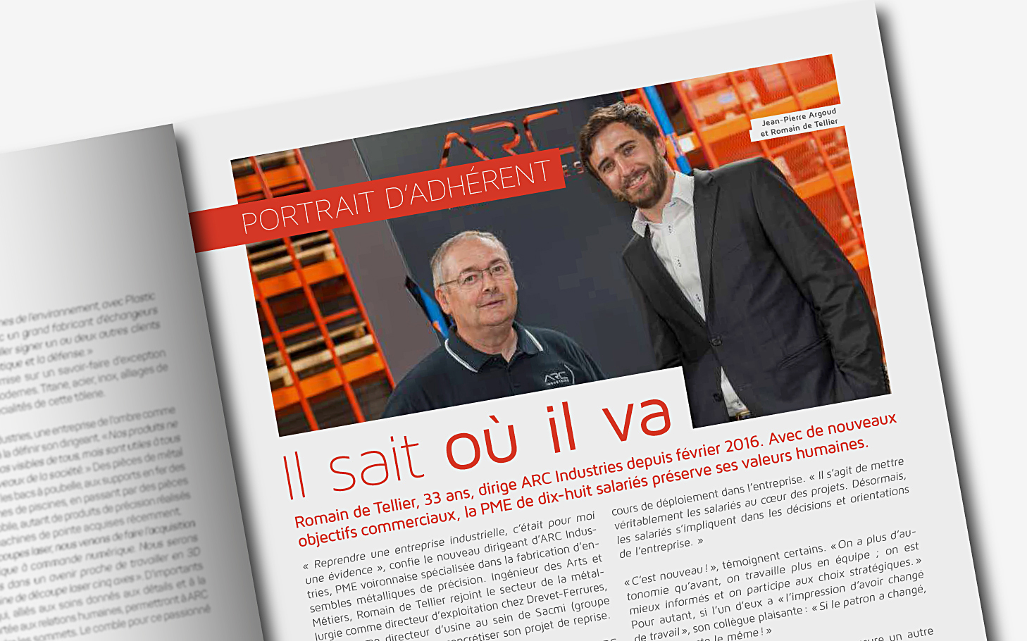 Arc Industries transmission de la PME dans le magazine UDIMAG