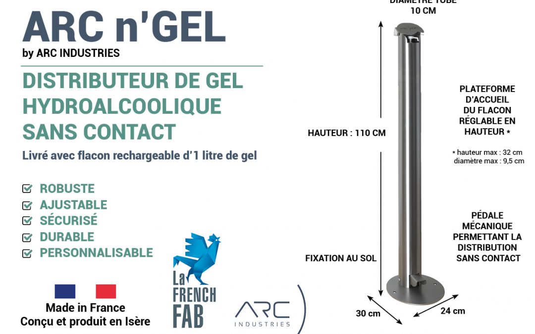 ARC’nGel : le distributeur de gel hydroalcoolique sans contact made in France