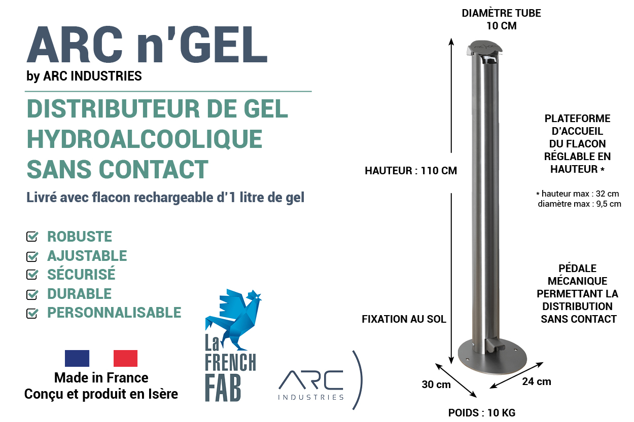 IMAGE ARCNGEL ARTICLE WEB 2 ditributeur gel hydroalcoolique arc industries